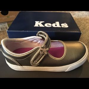 NWT Keds Ella Pewter Metallic Mary Jane 10M
